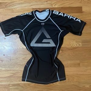 Gracie Barra Jiu Jitsu Rash Guard Black Short Sleeve